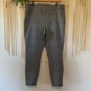 NANETTE LAPORE Houndstooth‎ Pull On Pants Black Silver Size Large
